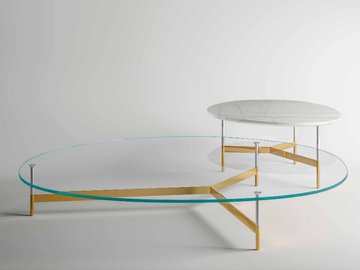 AFTER9 - Coffee table with glass top by Tonelli Design - view 2